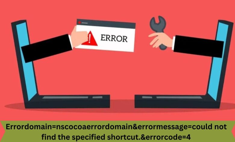 Errordomain=nscocoaerrordomain&errormessage=could not find the specified shortcut.&errorcode=4