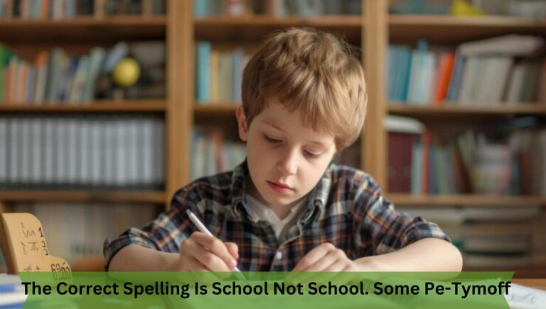 The Correct Spelling Is School Not School. Some Pe - Tymoff