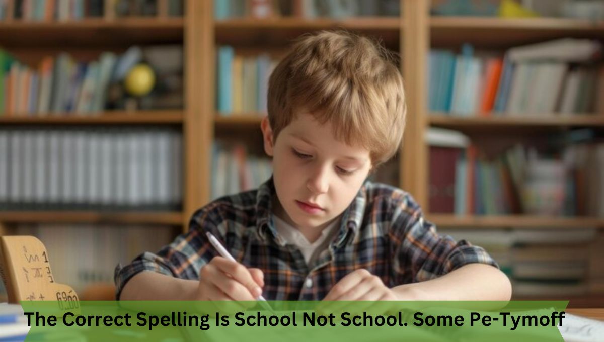 The Correct Spelling Is School Not School. Some Pe - Tymoff