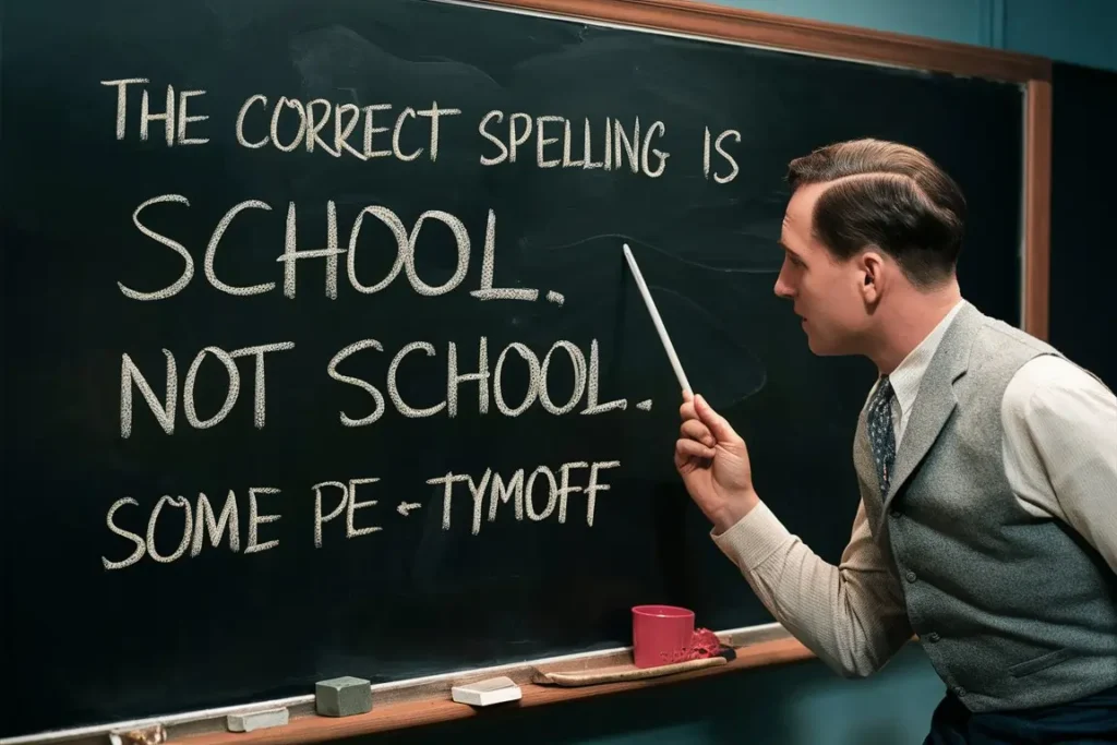 What impacts poor spelling is school not school. some pe - tymoff  have on students?