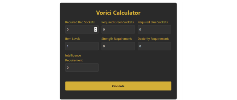 What Is Vorici Calculator