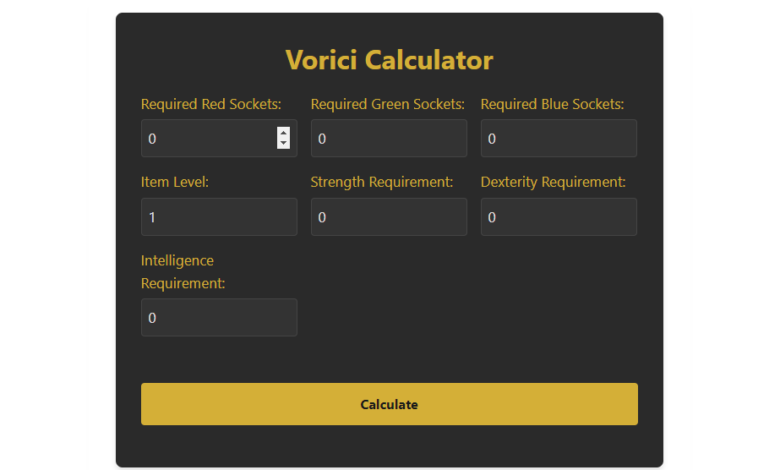 What Is Vorici Calculator