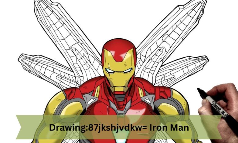 Drawing:87jkshjvdkw= Iron Man