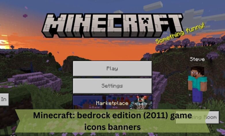 Minecraft: bedrock edition (2011) game icons banners